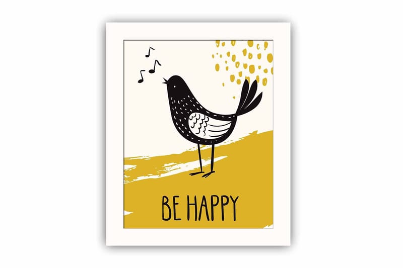 Bilde Animal med Ramme Flerfarget, 22,3x52,8 cm