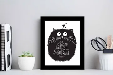 Bilde Animal med Ramme Flerfarget - 22,3x52,8 cm - Interiør - Maleri & posters - Lerretsbilder