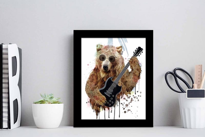 Bilde Animal med Ramme Flerfarget - 22,3x52,8 cm - Interiør - Maleri & posters - Lerretsbilder