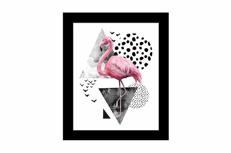 Bilde Animal med Ramme Flerfarget, 22,3x52,8 cm