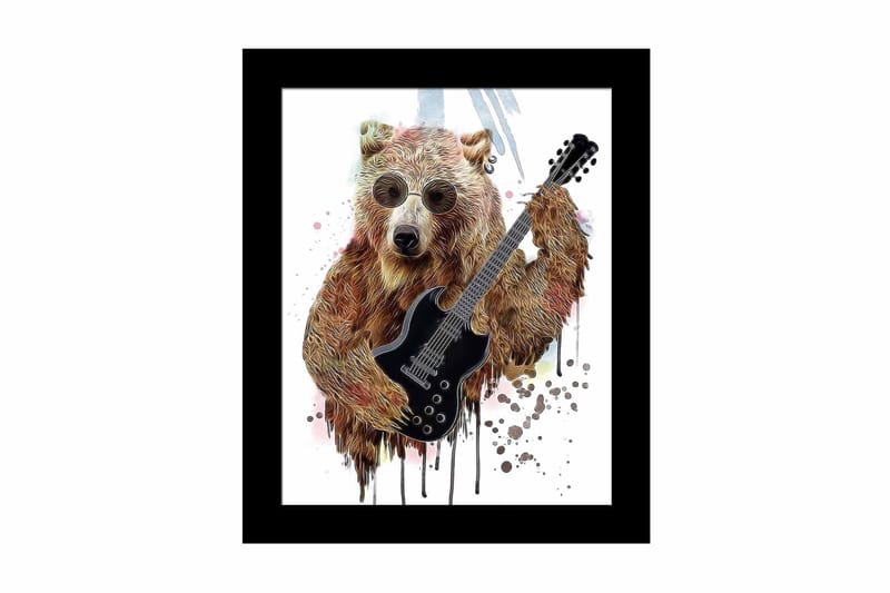 Bilde Animal med Ramme Flerfarget - 22,3x52,8 cm - Interiør - Maleri & posters - Lerretsbilder