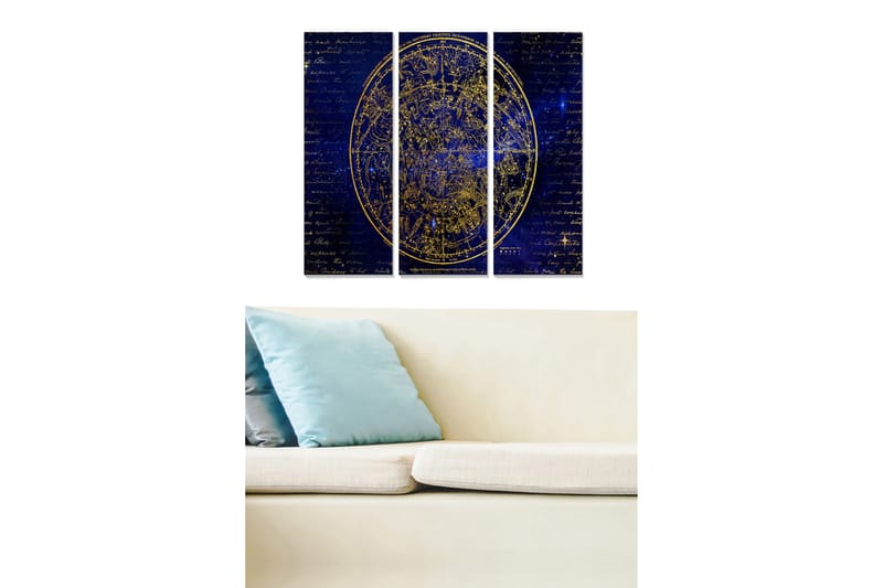 Bilde Astrology 3-pk Flerfarget - 22x05 cm - Interiør - Maleri & posters - Lerretsbilder