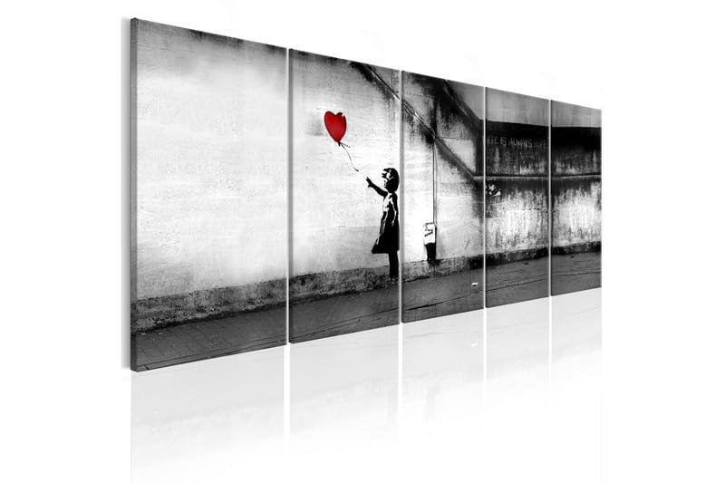 Bilde Banksy Runaway Balloon 200x80 - Artgeist sp. z o. o. - Lerretsbilder