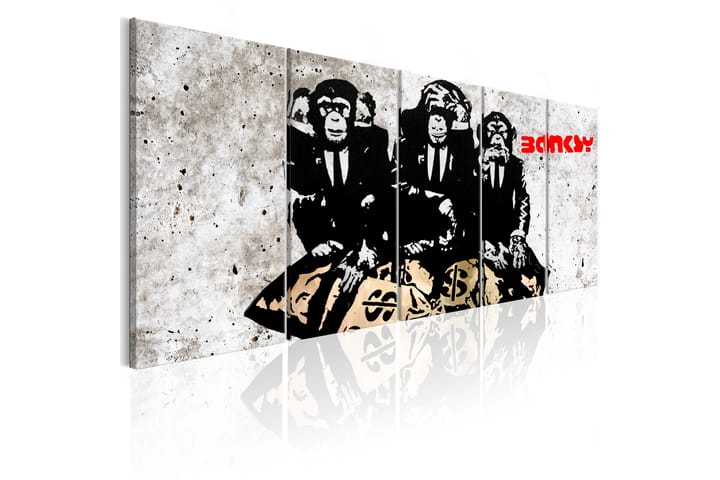 Bilde Banksy Three Monkeys 225x90 - Artgeist sp. z o. o. - Lerretsbilder