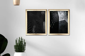 Bilde Building med Ramme 2-pk Flerfarget - 22,3x52,8 cm - Interiør - Maleri & posters - Lerretsbilder