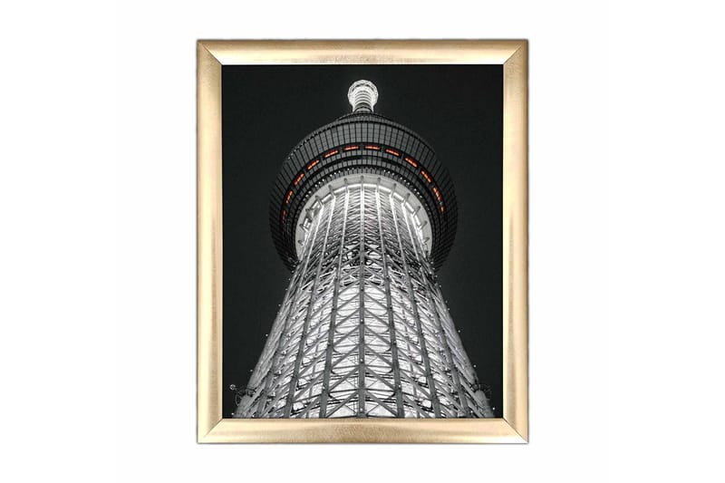 Bilde Building med Ramme Flerfarget - 22,3x52,8 cm - Interiør - Maleri & posters - Lerretsbilder