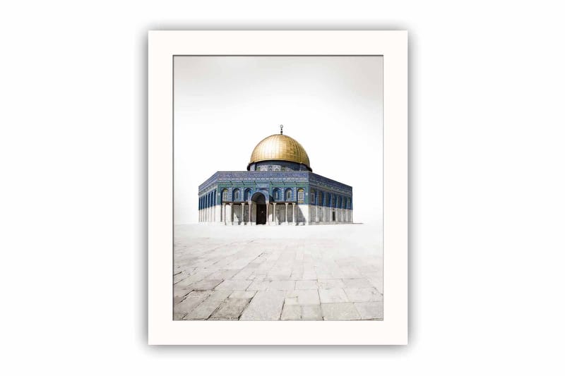 Bilde Building med Ramme Flerfarget - 22,3x52,8 cm - Interiør - Maleri & posters - Lerretsbilder
