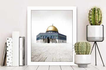 Bilde Building med Ramme Flerfarget - 22,3x52,8 cm - Interiør - Maleri & posters - Lerretsbilder