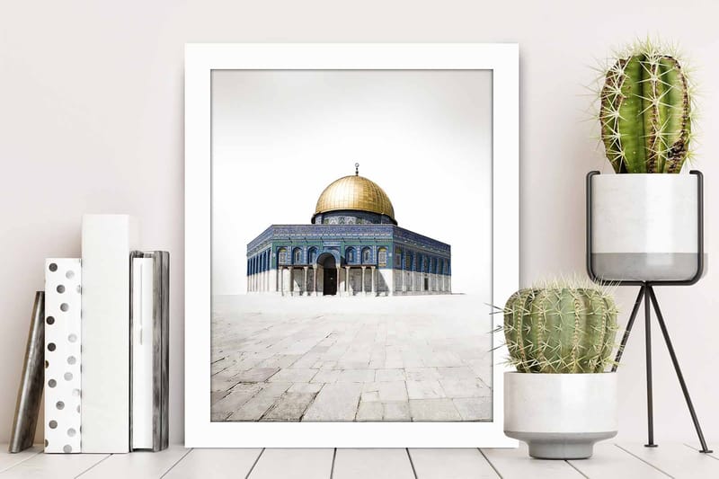 Bilde Building med Ramme Flerfarget - 22,3x52,8 cm - Interiør - Maleri & posters - Lerretsbilder