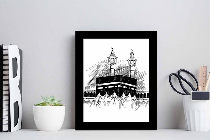Bilde Building med Ramme Flerfarget - 22,3x52,8 cm - Interiør - Maleri & posters - Lerretsbilder