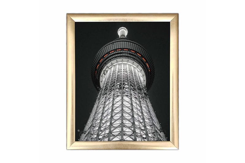 Bilde Building med Ramme Flerfarget, 22,3x52,8 cm