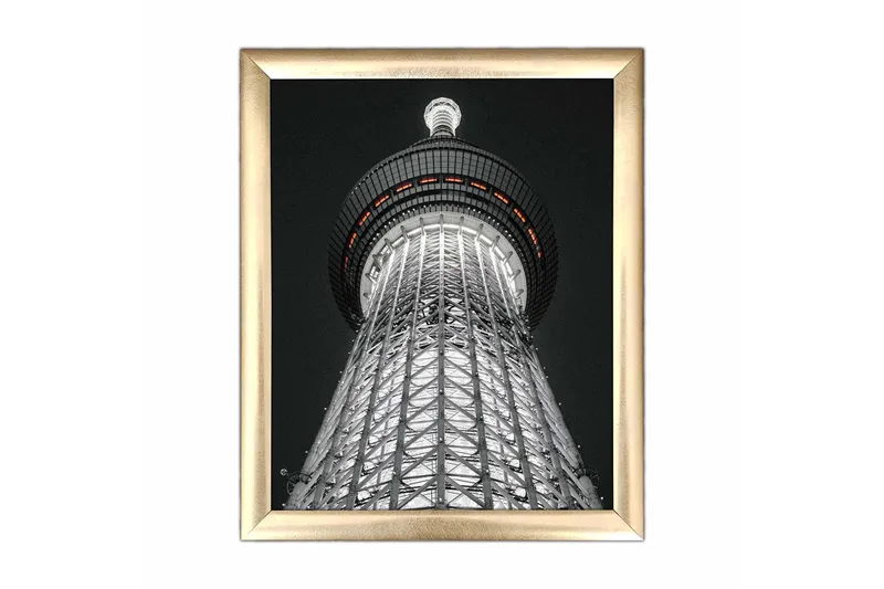 Bilde Building med Ramme Flerfarget, 22,3x52,8 cm