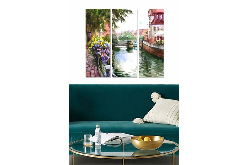 Bilde Colorful 3-pk Flerfarget - 22x05 cm - Interiør - Maleri & posters - Lerretsbilder