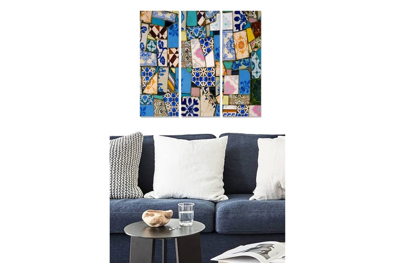 Bilde Colorful 3-pk Flerfarget - 22x05 cm - Interiør - Maleri & posters - Lerretsbilder