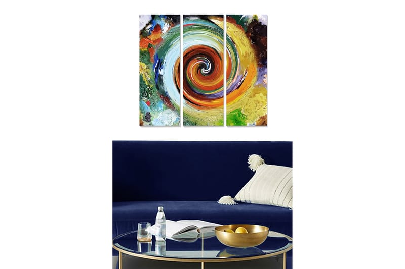Bilde Colorful 3-pk Flerfarget - 22x05 cm - Interiør - Maleri & posters - Lerretsbilder