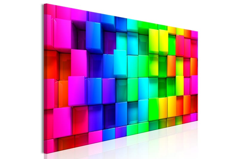 Bilde Colourful Cubes 5 Parts Narrow 200x80 - Artgeist sp. z o. o. - Lerretsbilder
