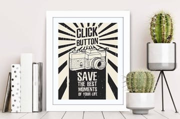 Bilde Entertainment med Ramme Flerfarget - 22,3x52,8 cm - Interiør - Maleri & posters - Lerretsbilder