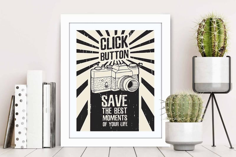 Bilde Entertainment med Ramme Flerfarget - 22,3x52,8 cm - Interiør - Maleri & posters - Lerretsbilder