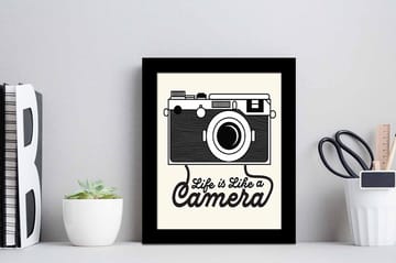 Bilde Entertainment med Ramme Flerfarget - 22,3x52,8 cm - Interiør - Maleri & posters - Lerretsbilder