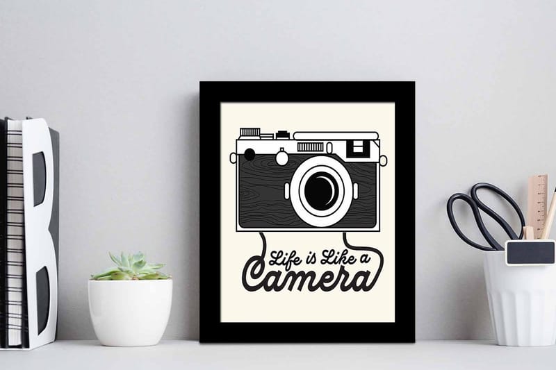 Bilde Entertainment med Ramme Flerfarget - 22,3x52,8 cm - Interiør - Maleri & posters - Lerretsbilder