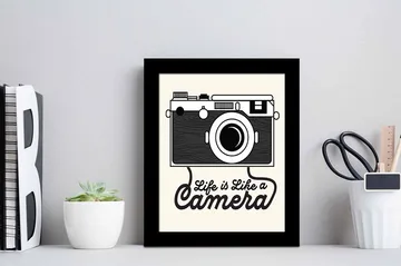 Bilde Entertainment med Ramme Flerfarget - 22,3x52,8 cm - Interiør - Maleri & posters - Lerretsbilder