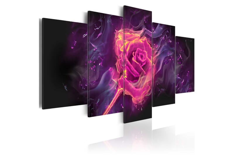 Bilde Flames Of Rose 100x50 - Artgeist sp. z o. o. - Lerretsbilder