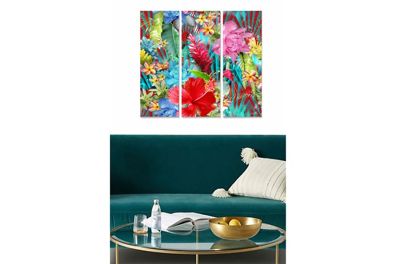 Bilde Floral 3-pk flerfarget, 22x05 cm