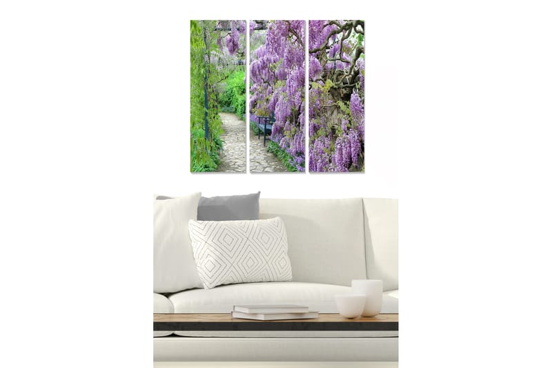 Bilde Floral 3-pk flerfarget - 22x05 cm - Interiør - Maleri & posters - Lerretsbilder