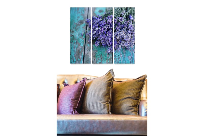 Bilde Floral 3-pk flerfarget - 22x05 cm - Interiør - Maleri & posters - Lerretsbilder