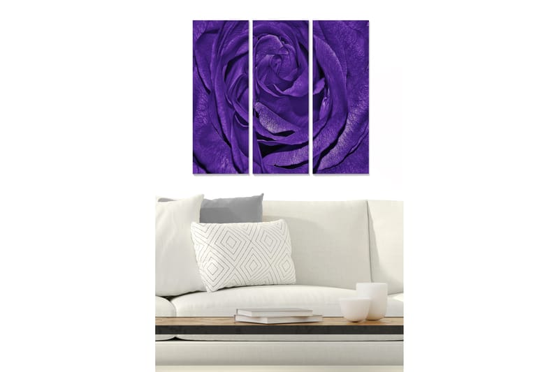 Bilde Floral 3-pk flerfarget - 22x05 cm - Interiør - Maleri & posters - Lerretsbilder