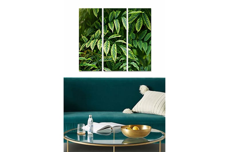 Bilde Floral 3-pk flerfarget - 22x05 cm - Interiør - Maleri & posters - Lerretsbilder