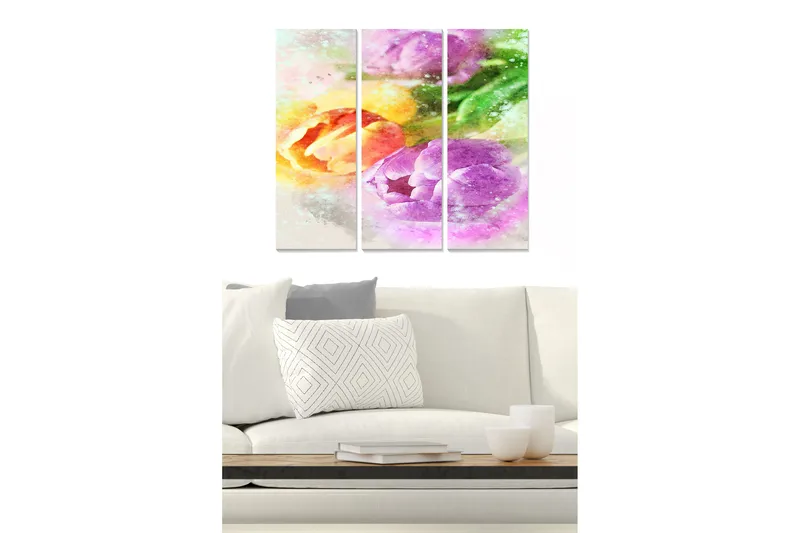 Bilde Floral 3-pk flerfarget, 22x05 cm