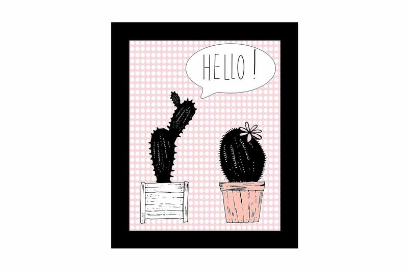 Bilde Floral med Ramme Flerfarget, 22,3x52,8 cm