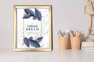 Bilde Floral med Ramme Flerfarget - 22,3x52,8 cm - Interiør - Maleri & posters - Lerretsbilder