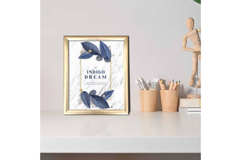 Bilde Floral med Ramme Flerfarget - 22,3x52,8 cm - Interiør - Maleri & posters - Lerretsbilder