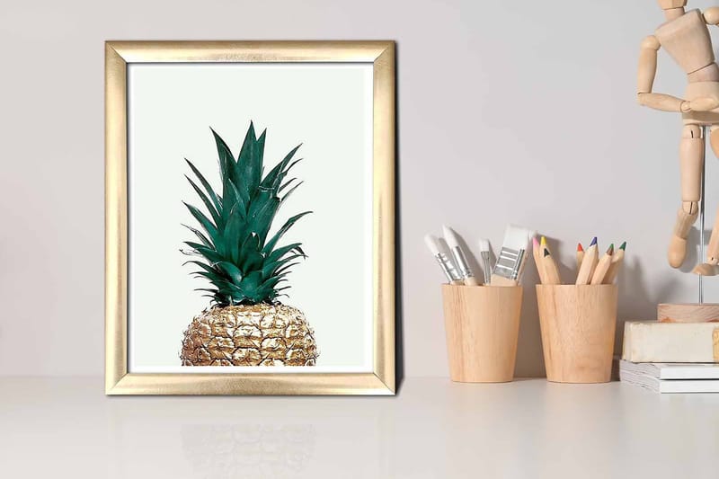 Bilde Floral med Ramme Flerfarget - 22,3x52,8 cm - Interiør - Maleri & posters - Lerretsbilder