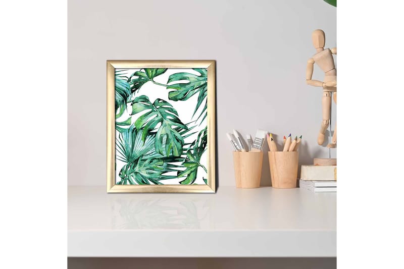 Bilde Floral med Ramme Flerfarget - 22,3x52,8 cm - Interiør - Maleri & posters - Lerretsbilder