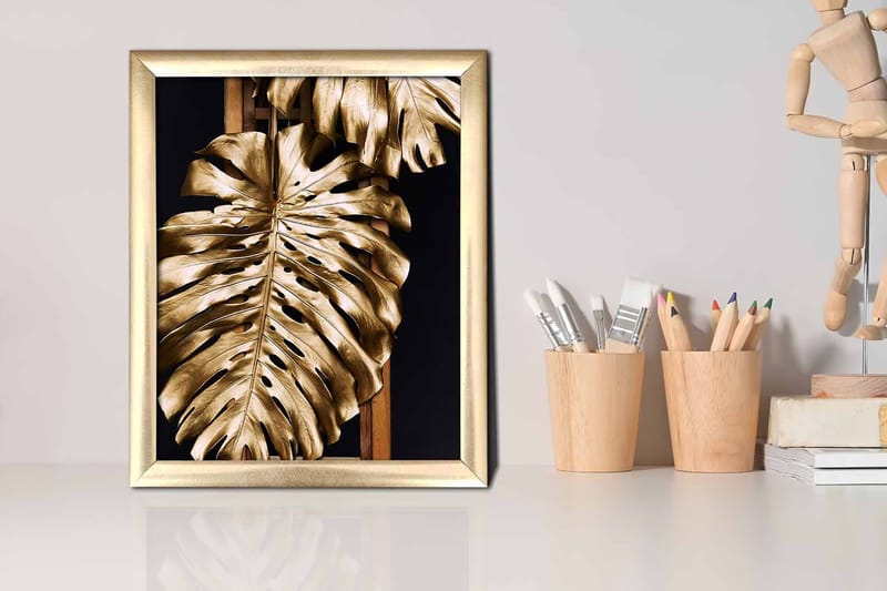 Bilde Floral med Ramme Flerfarget - 22,3x52,8 cm - Interiør - Maleri & posters - Lerretsbilder