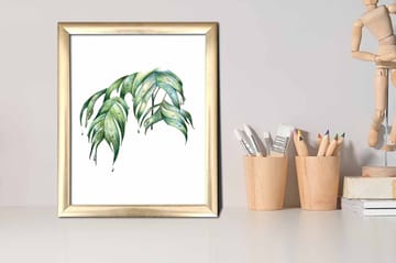 Bilde Floral med Ramme Flerfarget - 22,3x52,8 cm - Interiør - Maleri & posters - Lerretsbilder