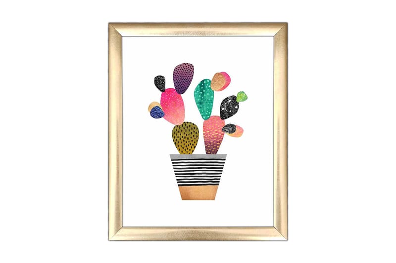 Bilde Floral med Ramme Flerfarget - 22,3x52,8 cm - Interiør - Maleri & posters - Lerretsbilder