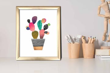Bilde Floral med Ramme Flerfarget - 22,3x52,8 cm - Interiør - Maleri & posters - Lerretsbilder