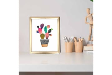 Bilde Floral med Ramme Flerfarget - 22,3x52,8 cm - Interiør - Maleri & posters - Lerretsbilder