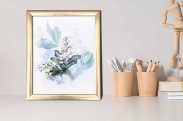 Bilde Floral med Ramme Flerfarget - 22,3x52,8 cm - Interiør - Maleri & posters - Lerretsbilder
