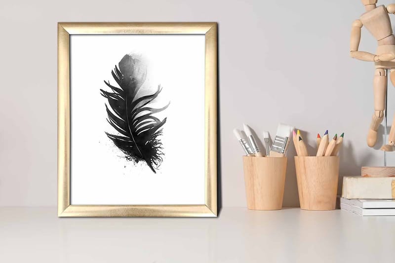 Bilde Floral med Ramme Flerfarget - 22,3x52,8 cm - Interiør - Maleri & posters - Lerretsbilder