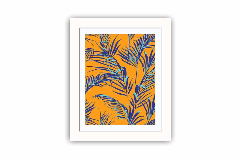 Bilde Floral med Ramme Flerfarget - 22,3x52,8 cm - Interiør - Maleri & posters - Lerretsbilder