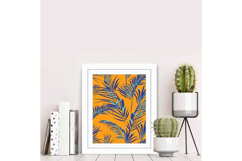 Bilde Floral med Ramme Flerfarget - 22,3x52,8 cm - Interiør - Maleri & posters - Lerretsbilder