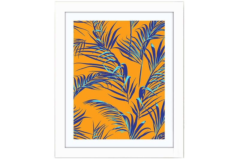 Bilde Floral med Ramme Flerfarget - 22,3x52,8 cm - Interiør - Maleri & posters - Lerretsbilder