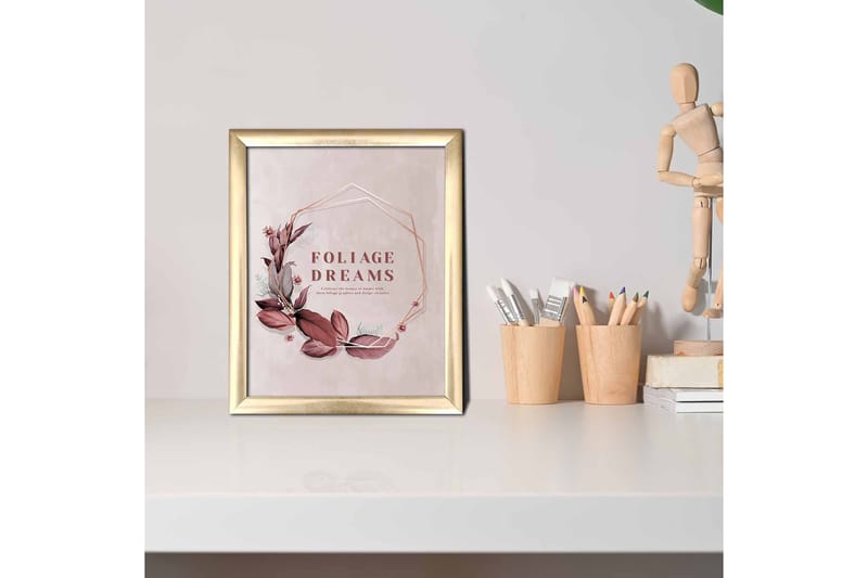 Bilde Floral med Ramme Flerfarget - 22,3x52,8 cm - Interiør - Maleri & posters - Lerretsbilder