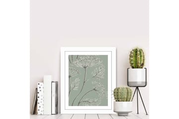 Bilde Floral med Ramme Flerfarget - 22,3x52,8 cm - Interiør - Maleri & posters - Lerretsbilder