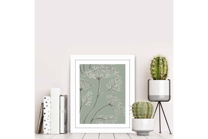 Bilde Floral med Ramme Flerfarget - 22,3x52,8 cm - Interiør - Maleri & posters - Lerretsbilder